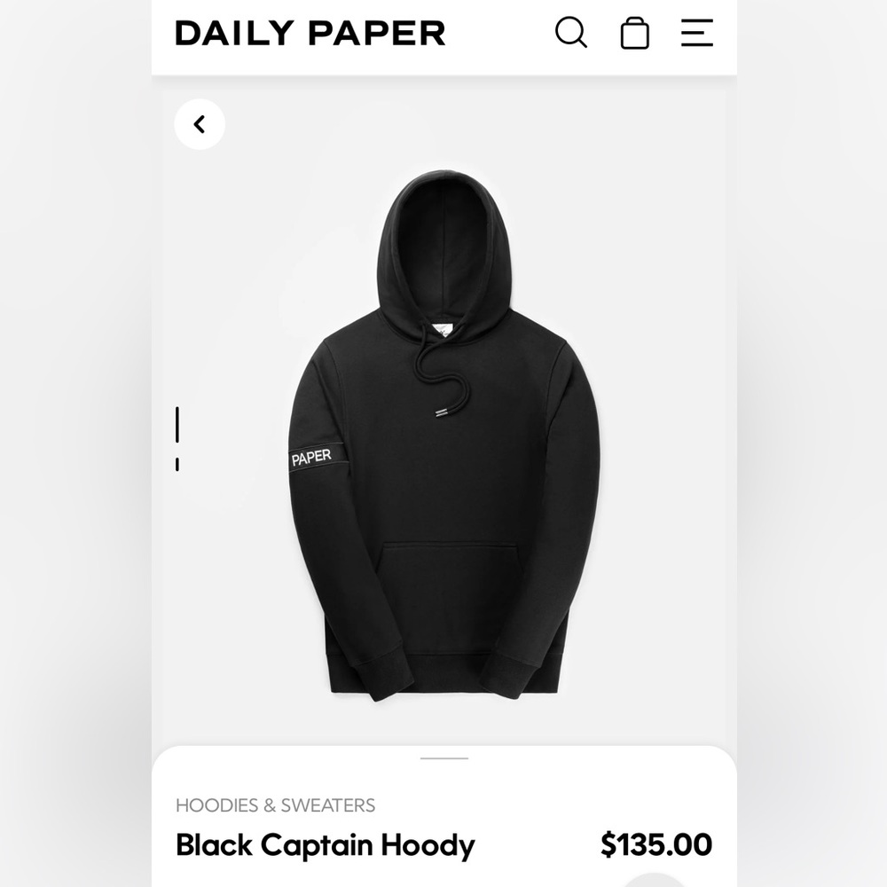 Daily Paper Black Captain Hoody